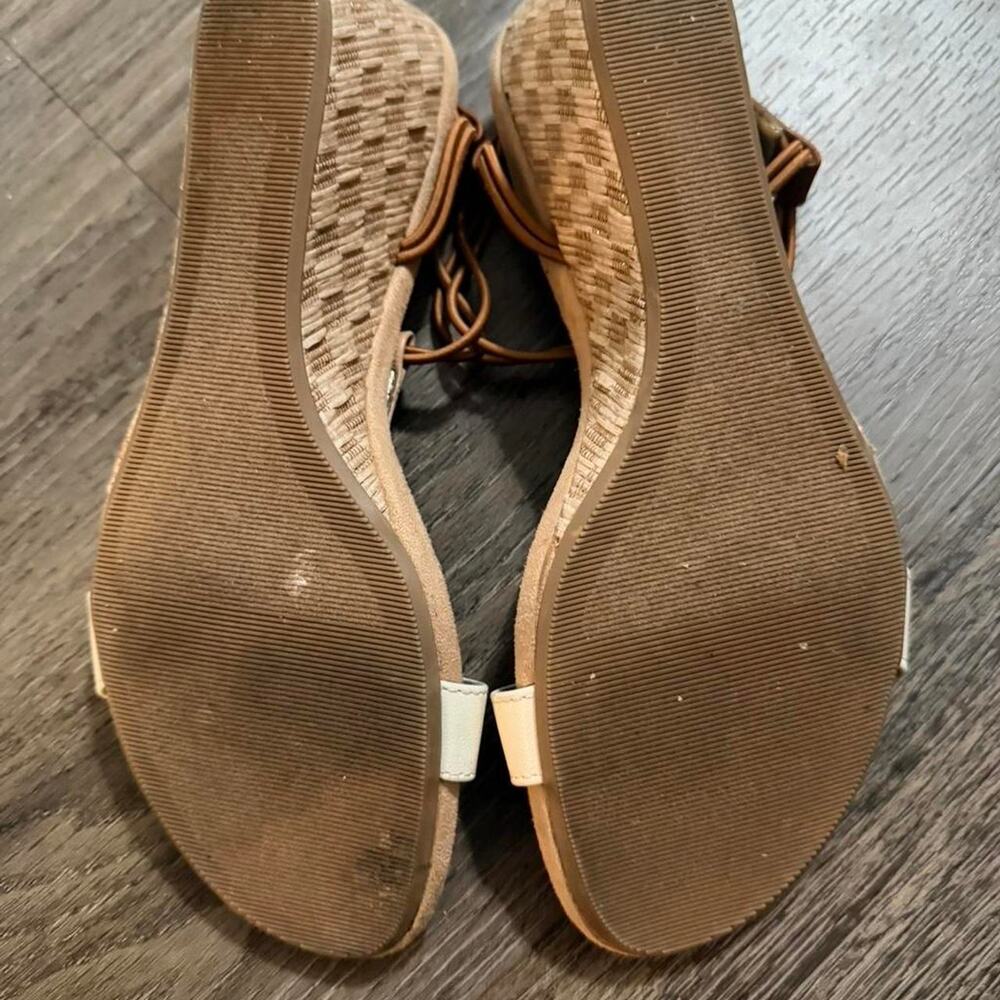 Style co tan and cream leathe sandal wedge - Picture 5 of 5